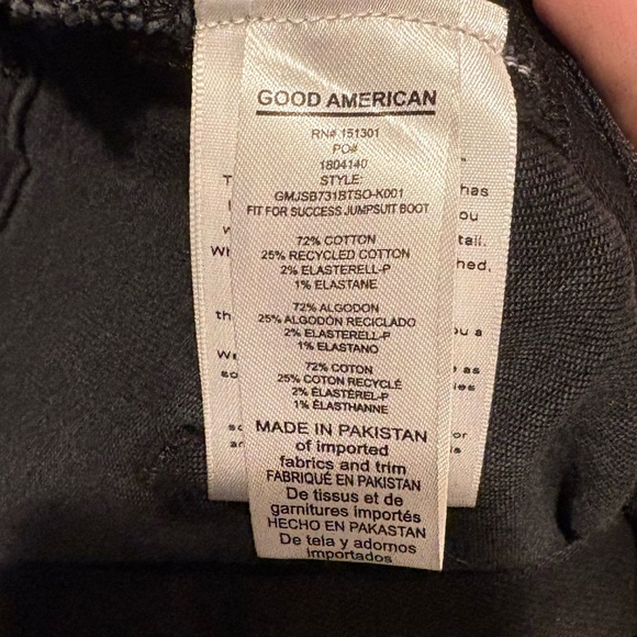 Good American Black Denim Jumpsuit - Picture 10 of 12